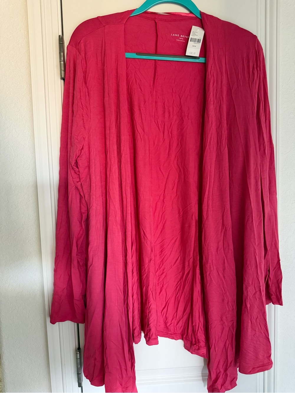 Lane Bryant Open Front Cardigan - Bright Pink